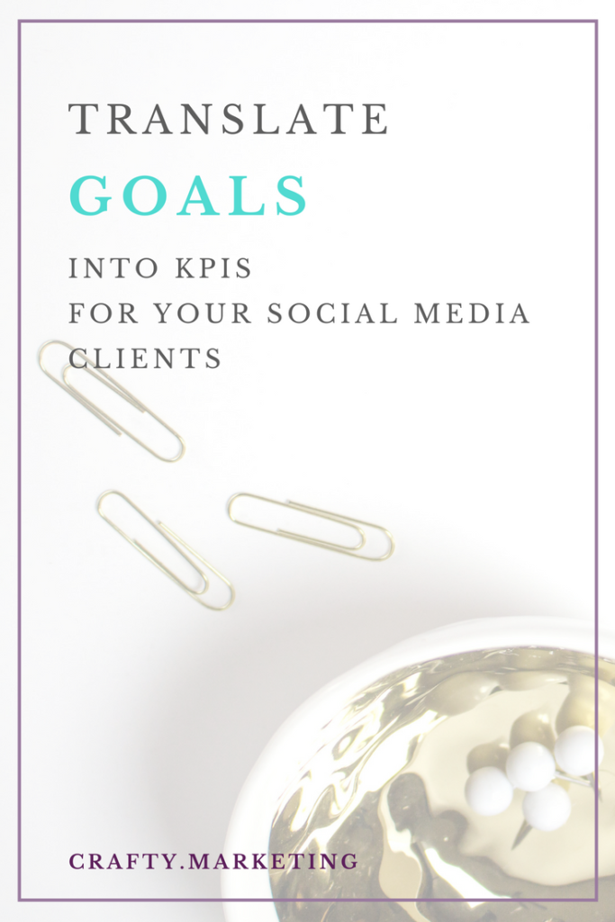 Translate goals into KPIs for your social media clients